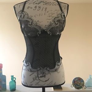 Victoria Secret’s  black and white corset
